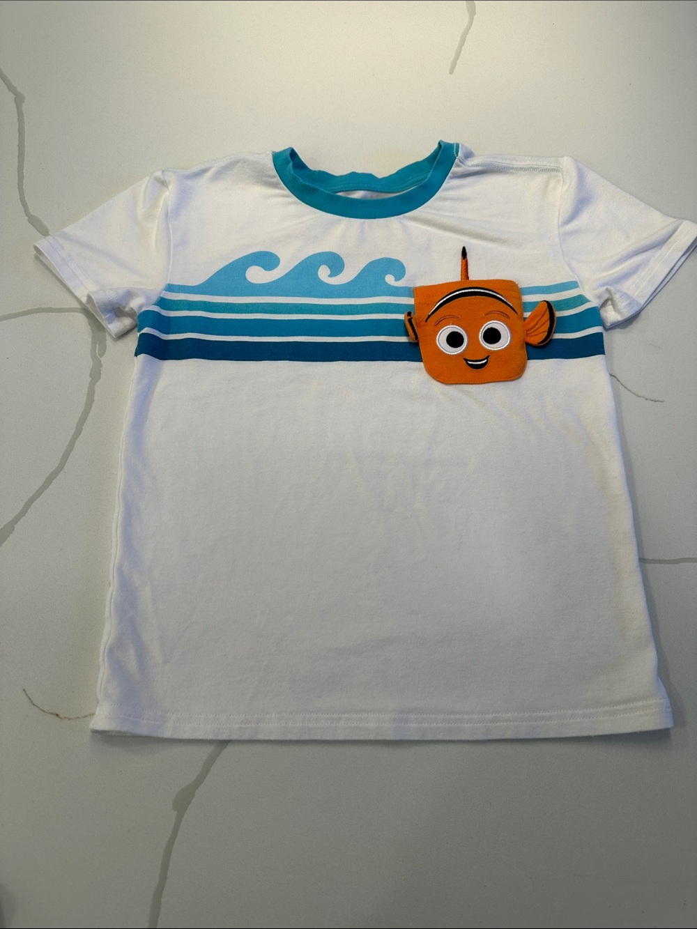 Little Sleepies finding Nemo waves white short sleeve t-shirt 6 🩵🤍